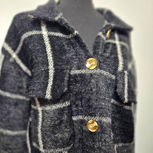 Z Supply Size Large Plaid Button-Up Jacket - Picture 1 of 7